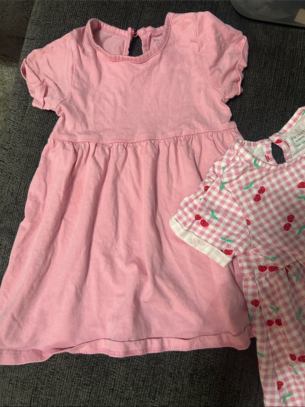 Primark Pink Girls' Short Sleeve Gathered Dress